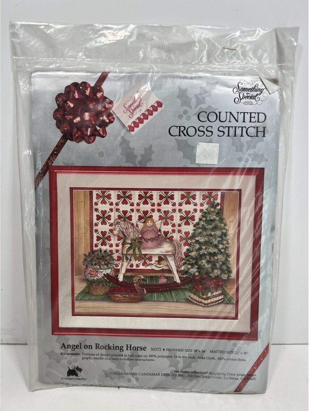 Something Special Cross Stitch Kit Angel Rocking Horse 18x14 New Vintage 50372